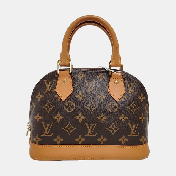 ALMA BB Monogram Coated Canvas Brown