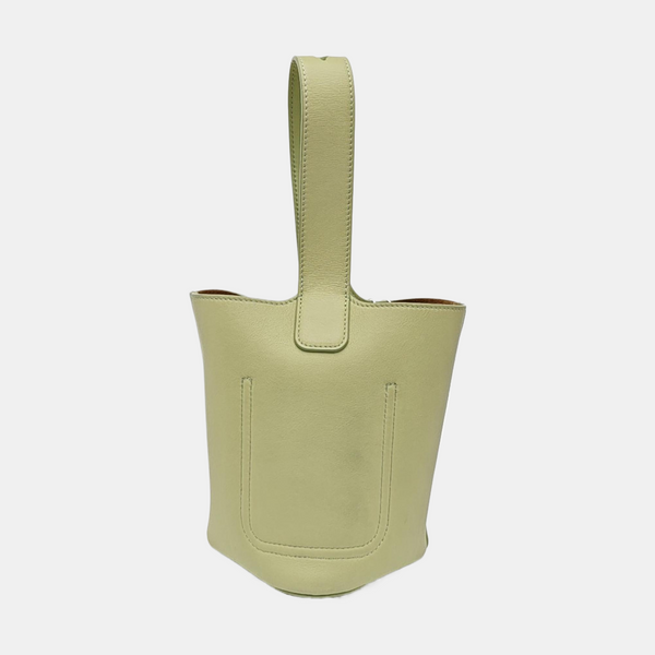 Pebble Bucket Calfskin Green