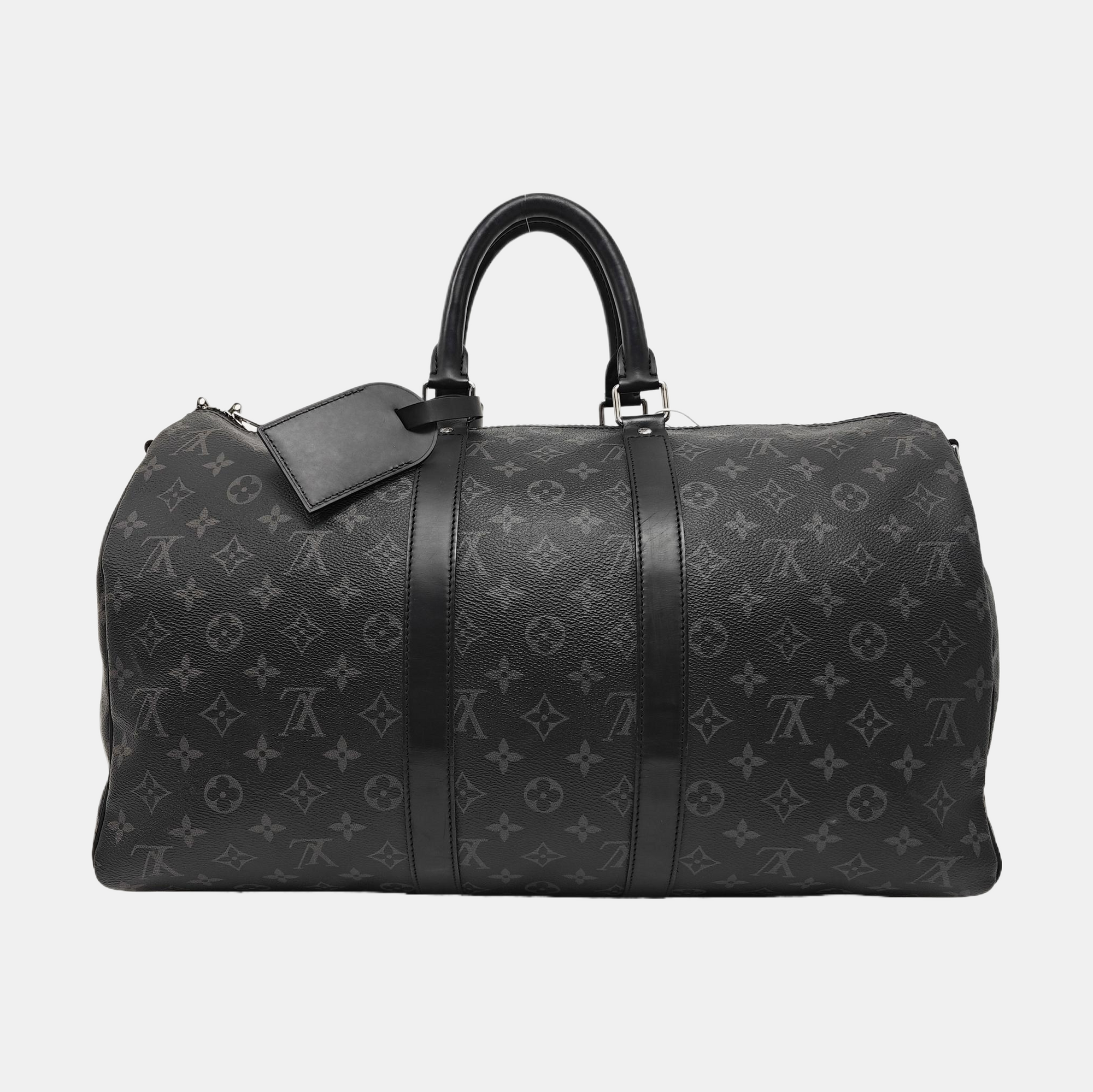 KEEPALL 45 Monogram Coated Canvas Black