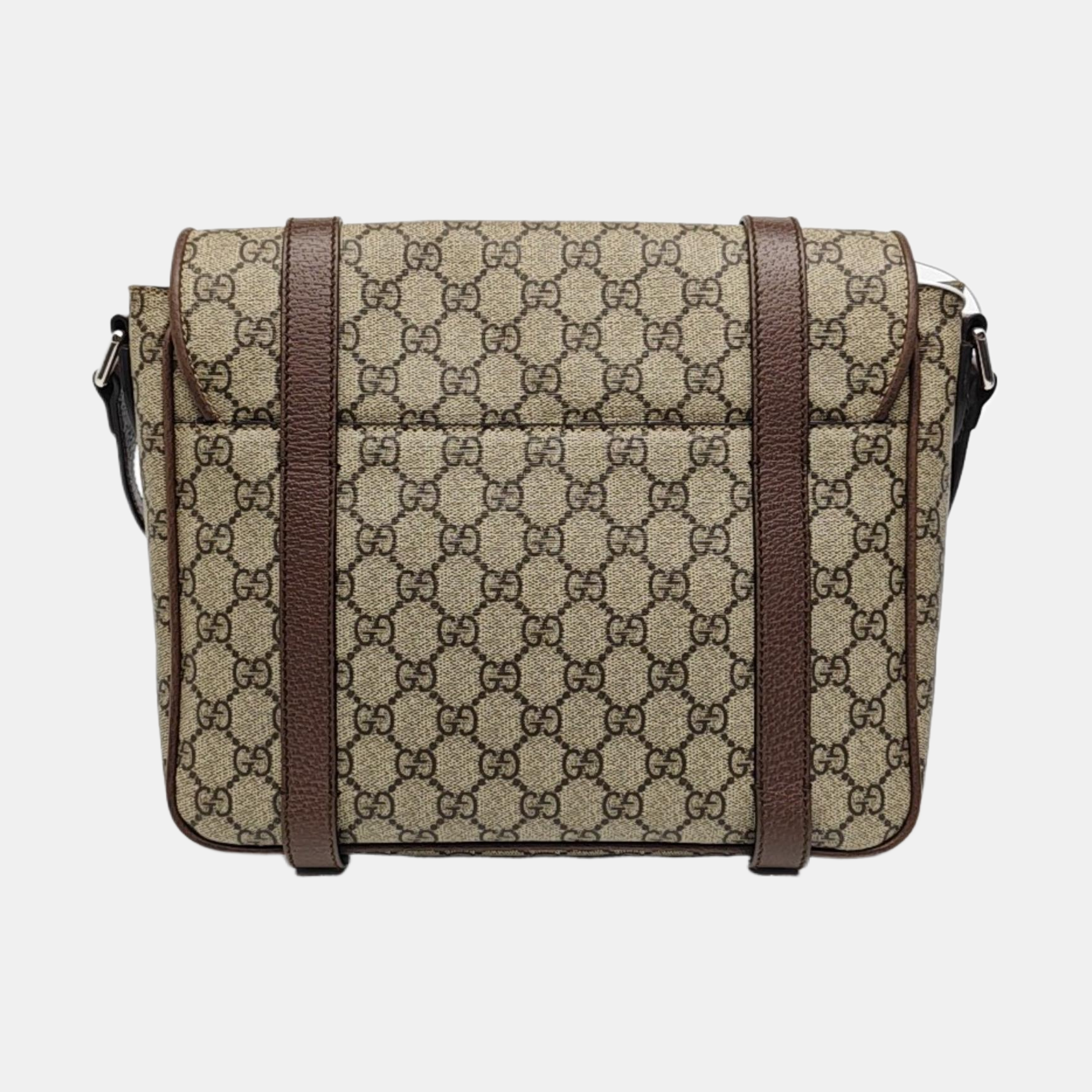 Monogram Coated Canvas Crossbody Bag Brown