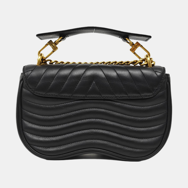 NEW WAVE PM Quilted Calfskin Black
