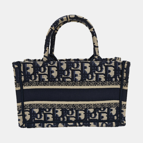 Book Tote Mini Oblique Canvas Blue
