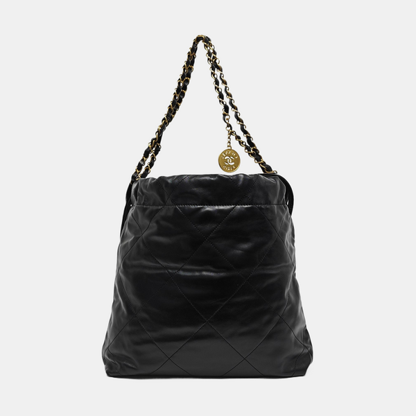 CHANEL 22 Small Quilted Calfskin Black
