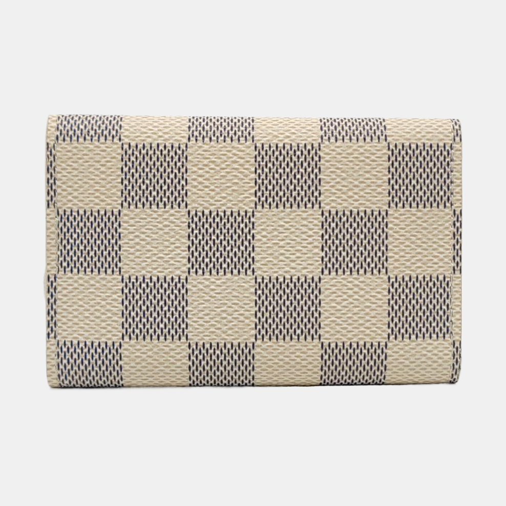 Damier Azur Coated Canvas Key Pouch White