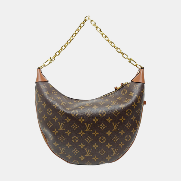 LOOP HOBO Monogram Coated Canvas Brown