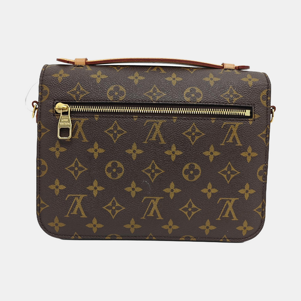 MÉTIS MM Monogram Coated Canvas Brown