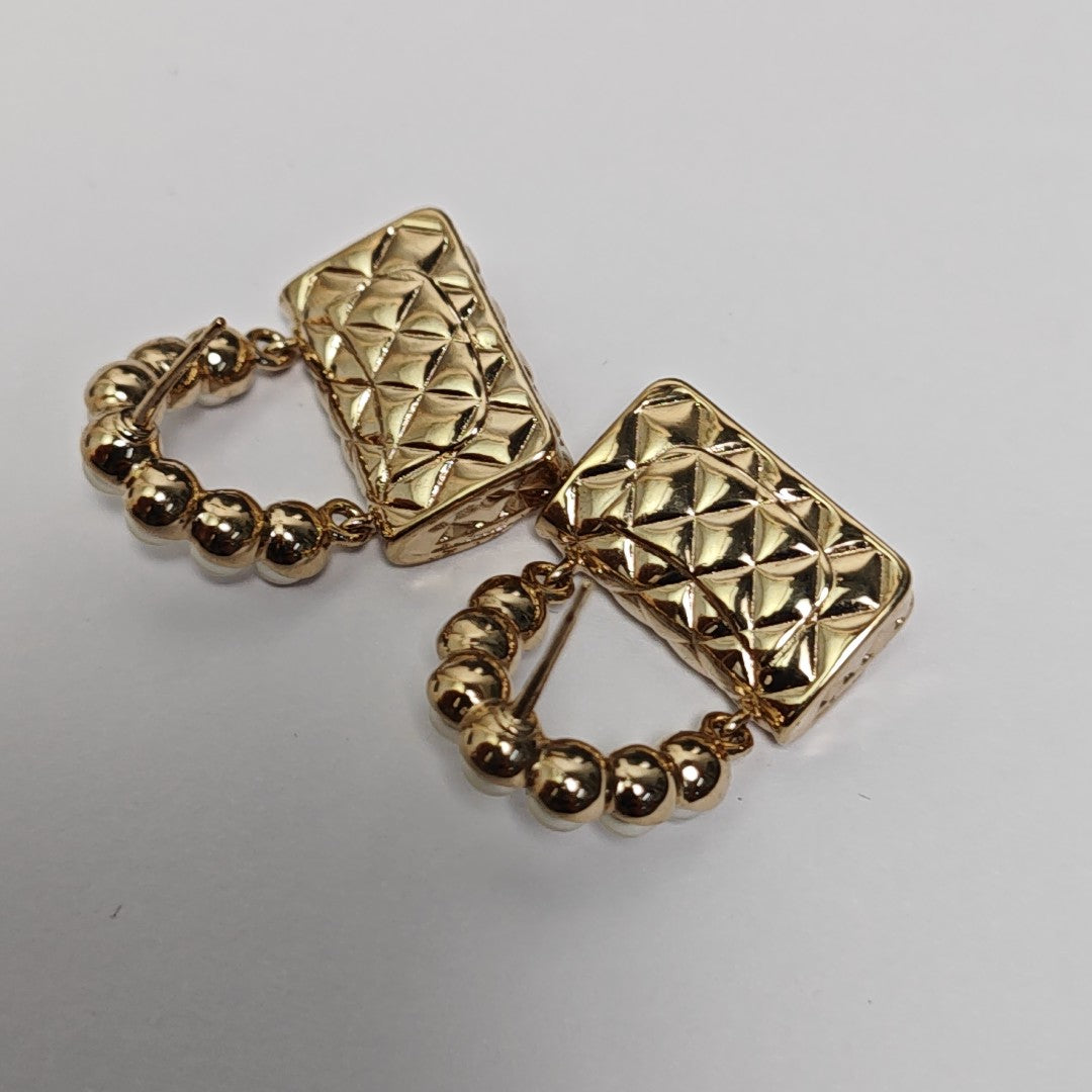 Metal Gold Stud Earrings