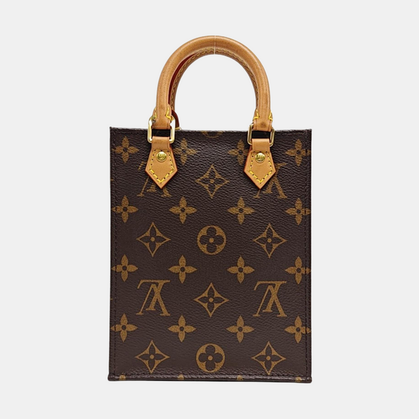 SAC PLAT Mini Monogram Coated Canvas Brown