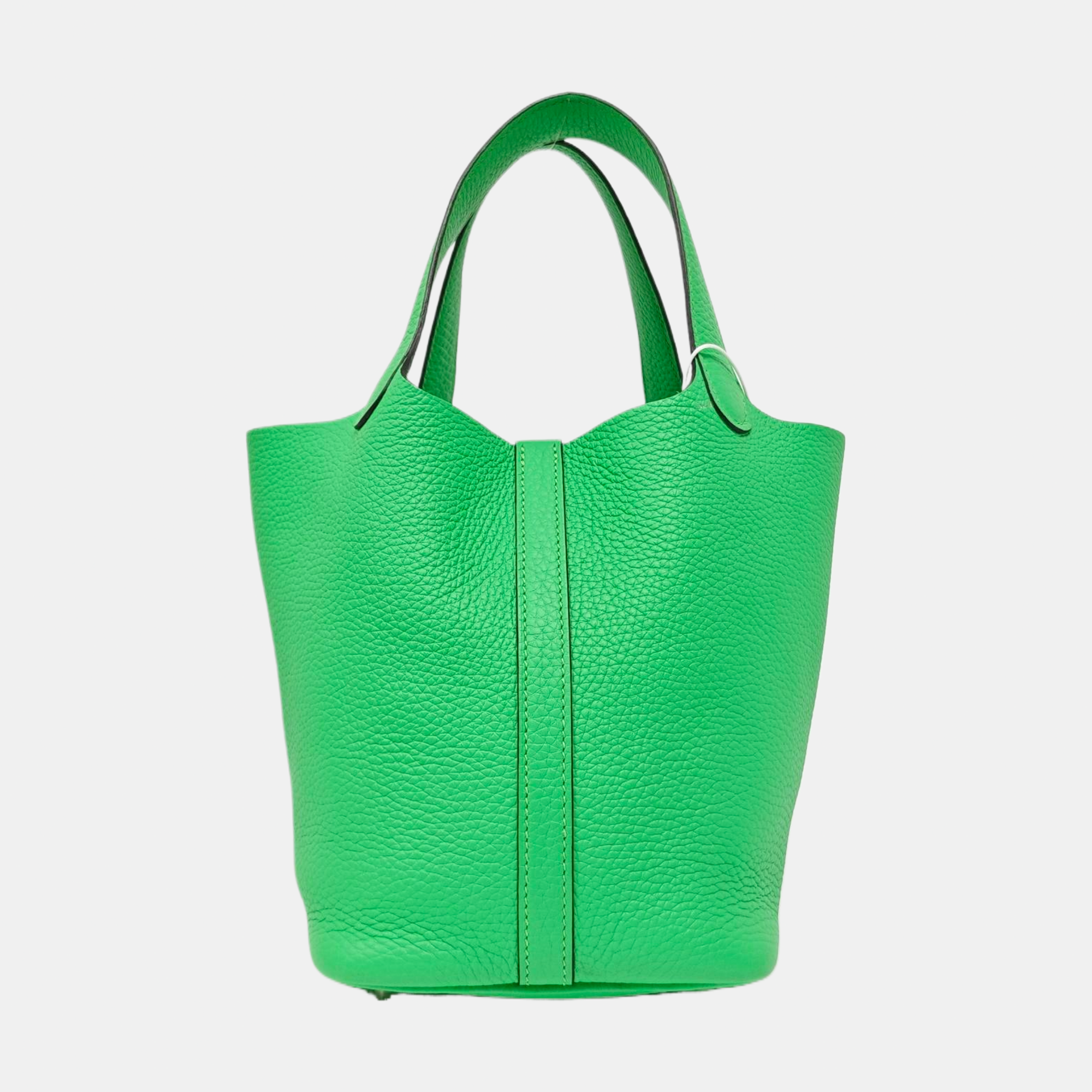Authenticated pre-owned  Picotin Lock 18 Clemence Green - Bucket Bag at Looply