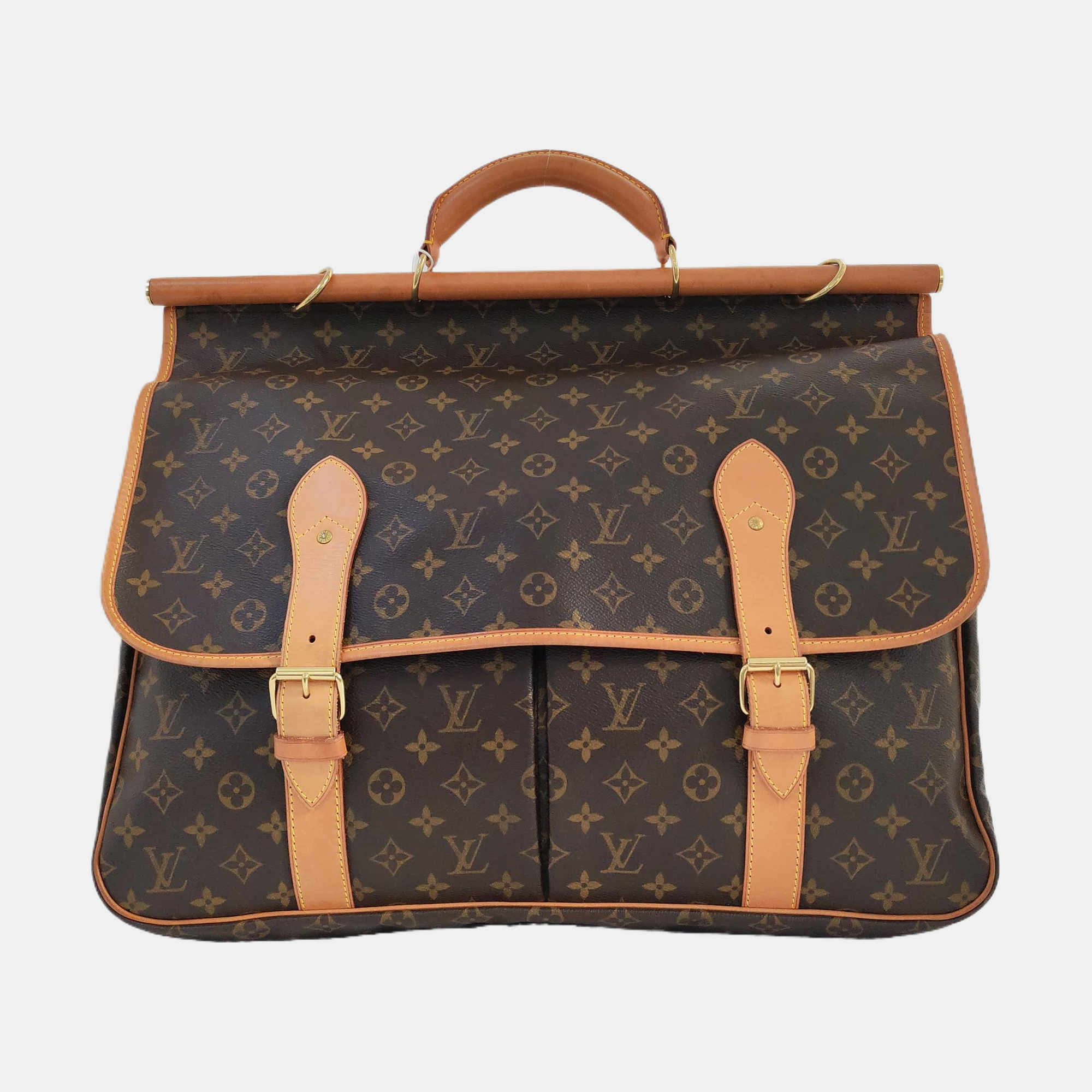 HUNTING Monogram Coated Canvas Brown