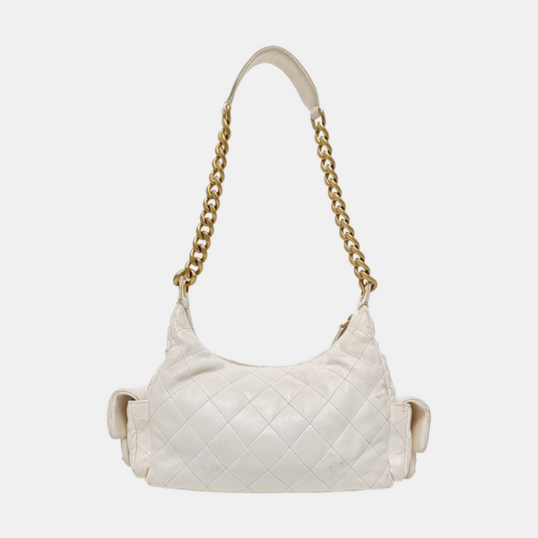 HOBO Quilted Lambskin White