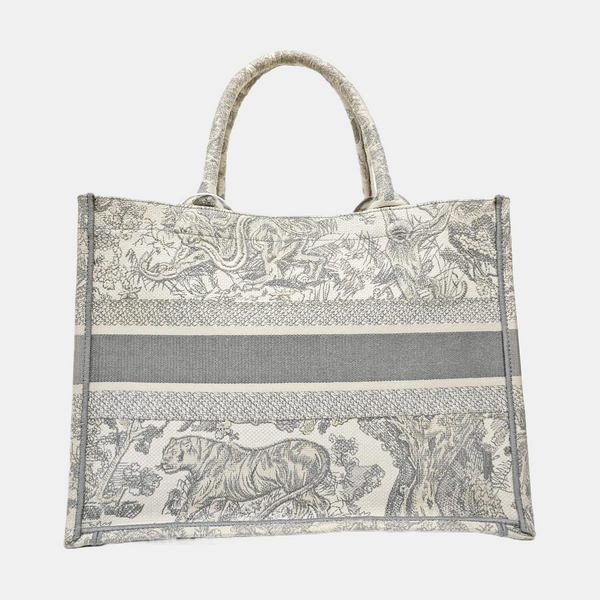 Book Tote Medium Fabric Gray