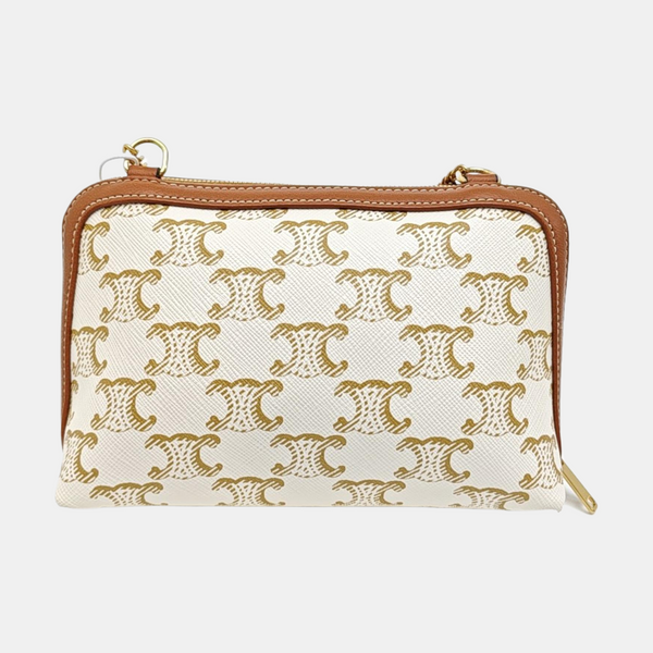Coated Canvas Shoulder Bag White