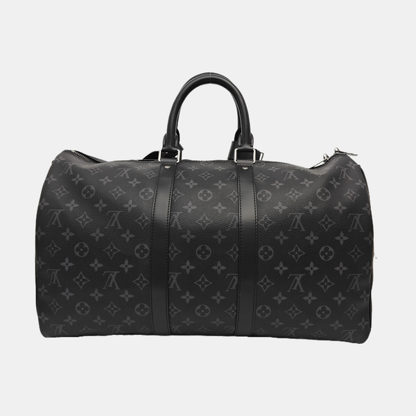 KEEPALL 45 Monogram Coated Canvas Black