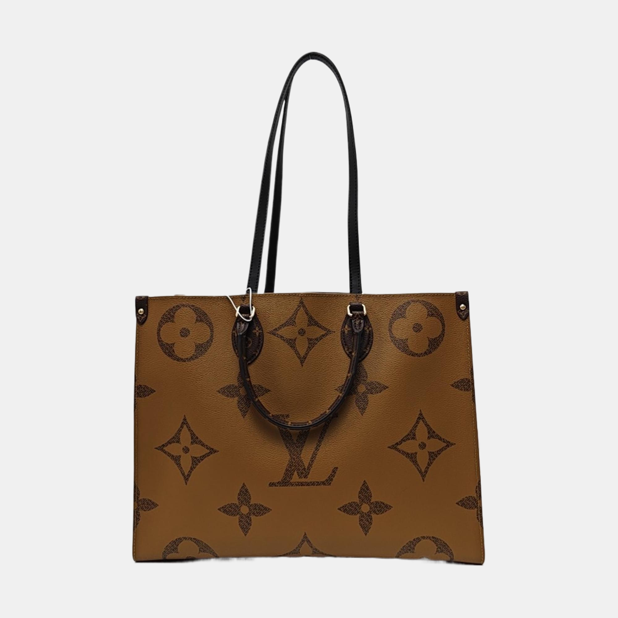 Authenticated pre-owned  ONTHEGO GM Monogram Coated Canvas Brown - Tote Bag at Looply