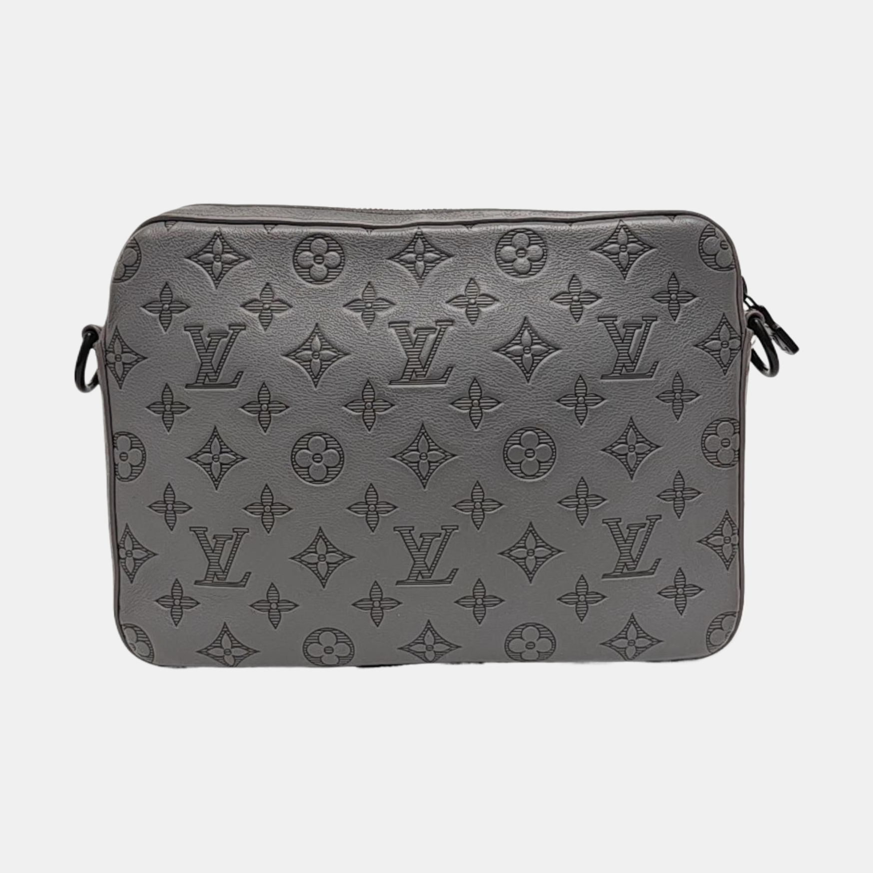 TRIO Monogram Calfskin Gray