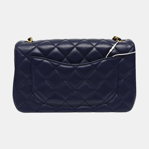 CLASSIC FLAP Mini Quilted Lambskin Blue