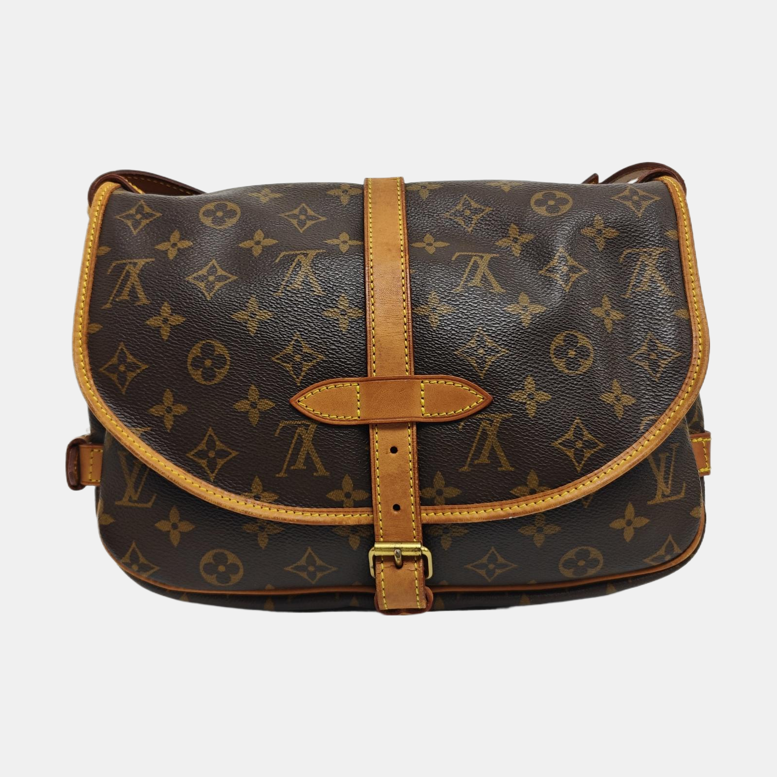 SAUMUR 30 Monogram Coated Canvas Brown