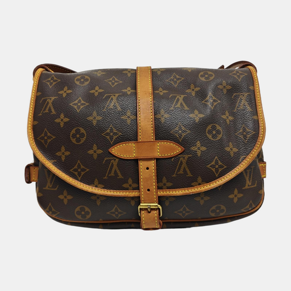 SAUMUR 30 Monogram Coated Canvas Brown