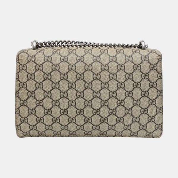Dionysus Small Monogram Coated Canvas Beige