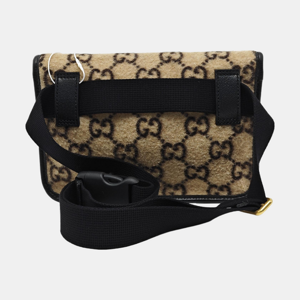 Monogram Wool Belt Bag Beige