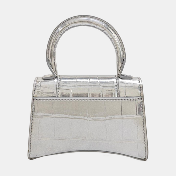 Hourglass Mini Calfskin Silver