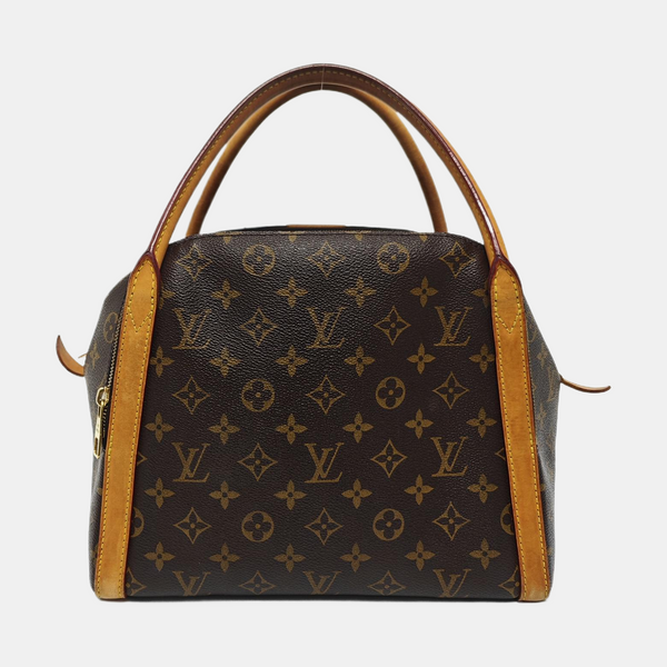 MARAIS MM Monogram Coated Canvas Brown