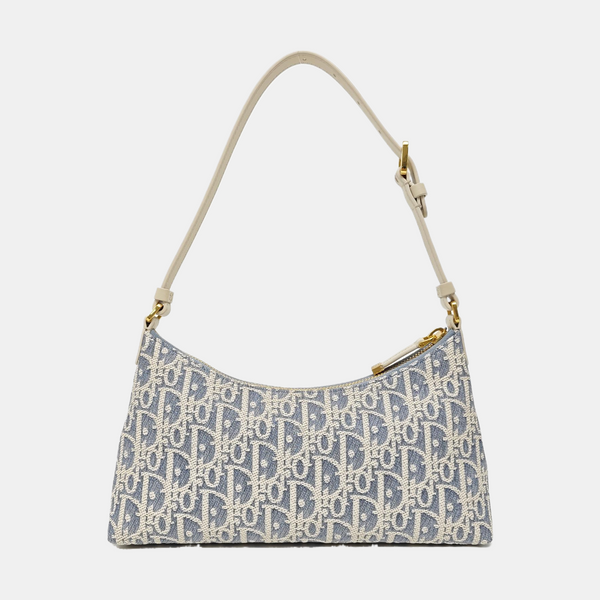 30 Montaigne Mini Oblique Canvas Blue