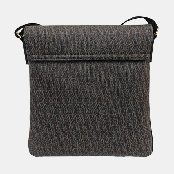 Coated Canvas Shoulder Bag Brown