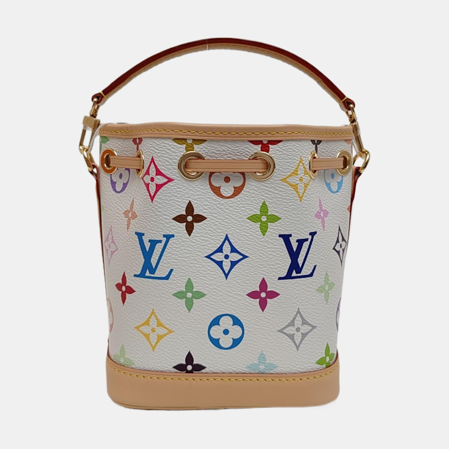 LV × TM NOÉ Nano Monogram Coated Canvas White