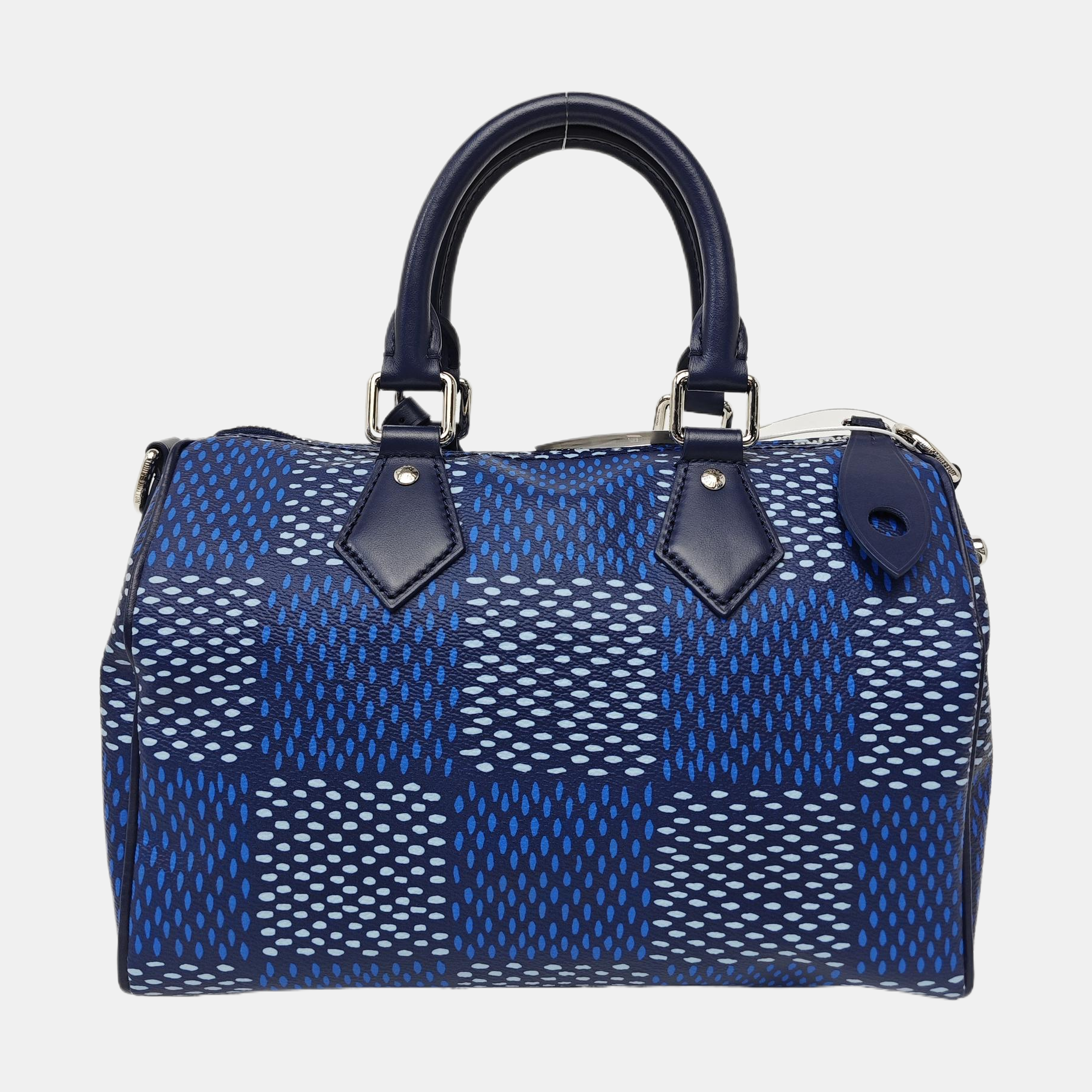 SPEEDY 25 Damier Coated Canvas Blue