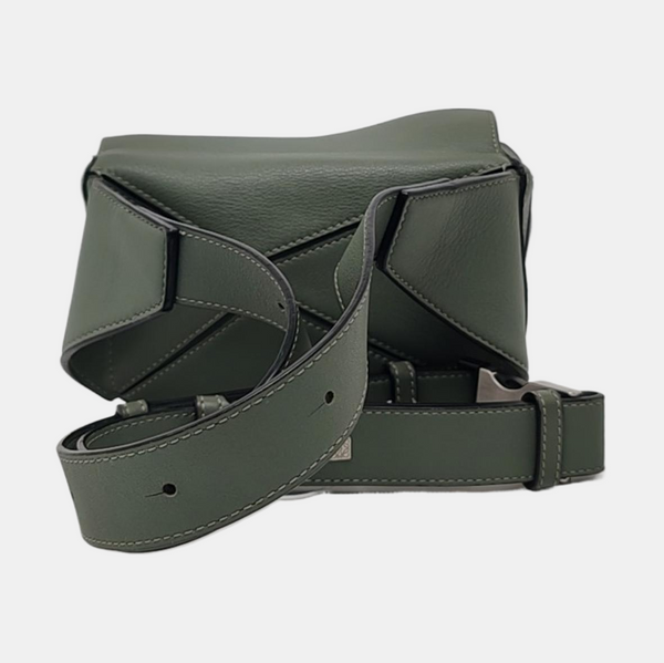 Authenticated pre-owned  Puzzle Mini Calfskin Green - Belt Bag at Looply