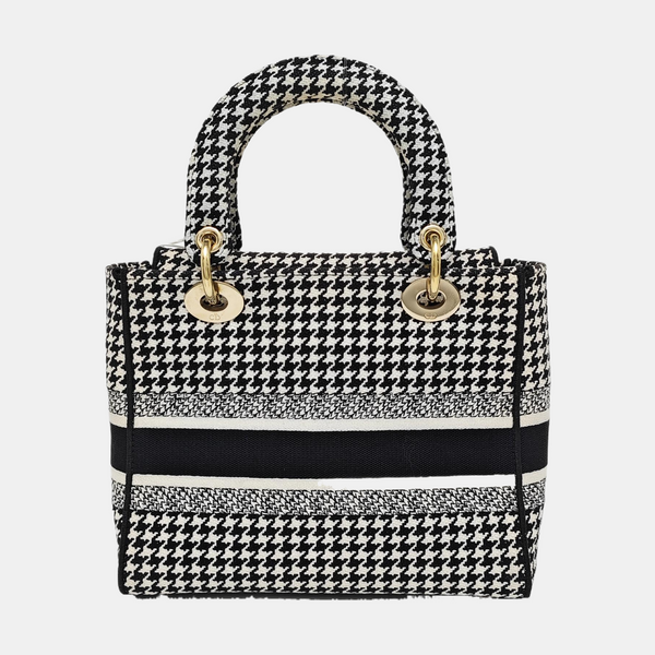 Authenticated pre-owned  Lady D-Lite Medium Canvas Black - Tote Bag at Looply