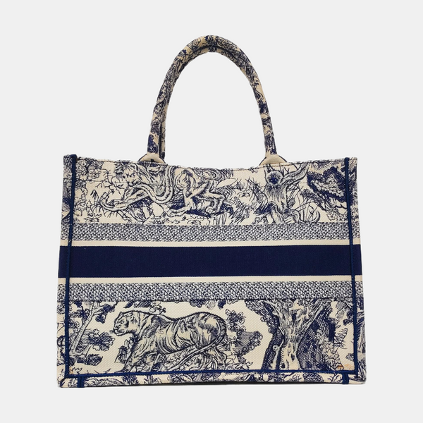 Authenticated pre-owned  Book Tote Medium Canvas Blue - Tote Bag at Looply