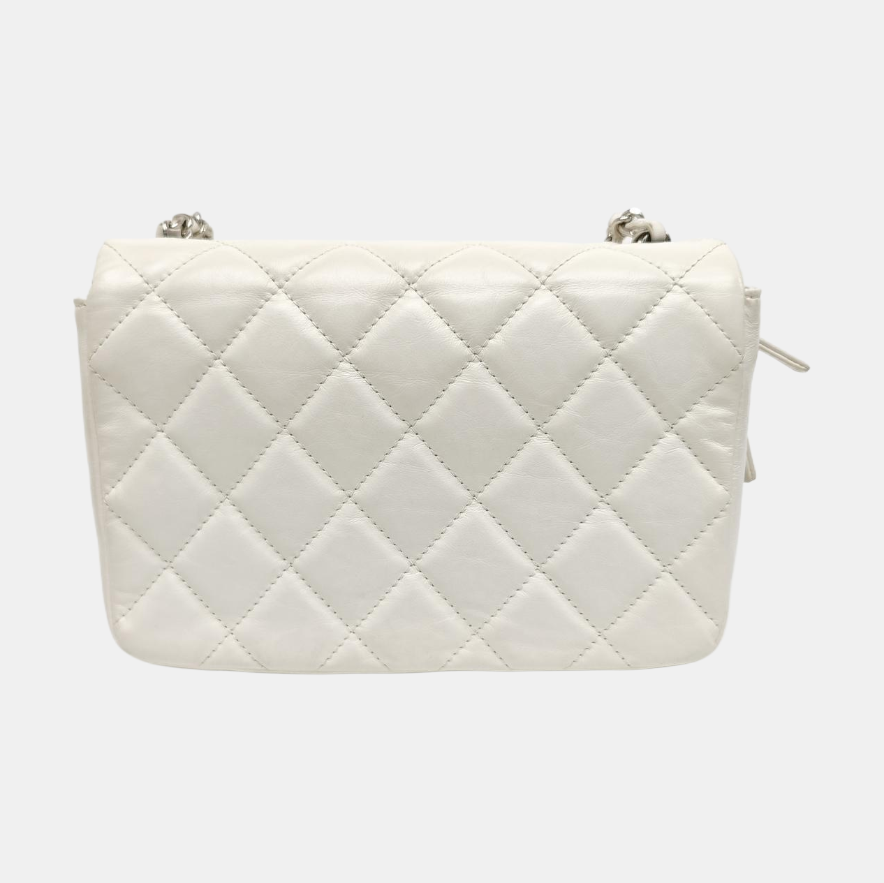 CLASSIC FLAP Mini Quilted Calfskin White
