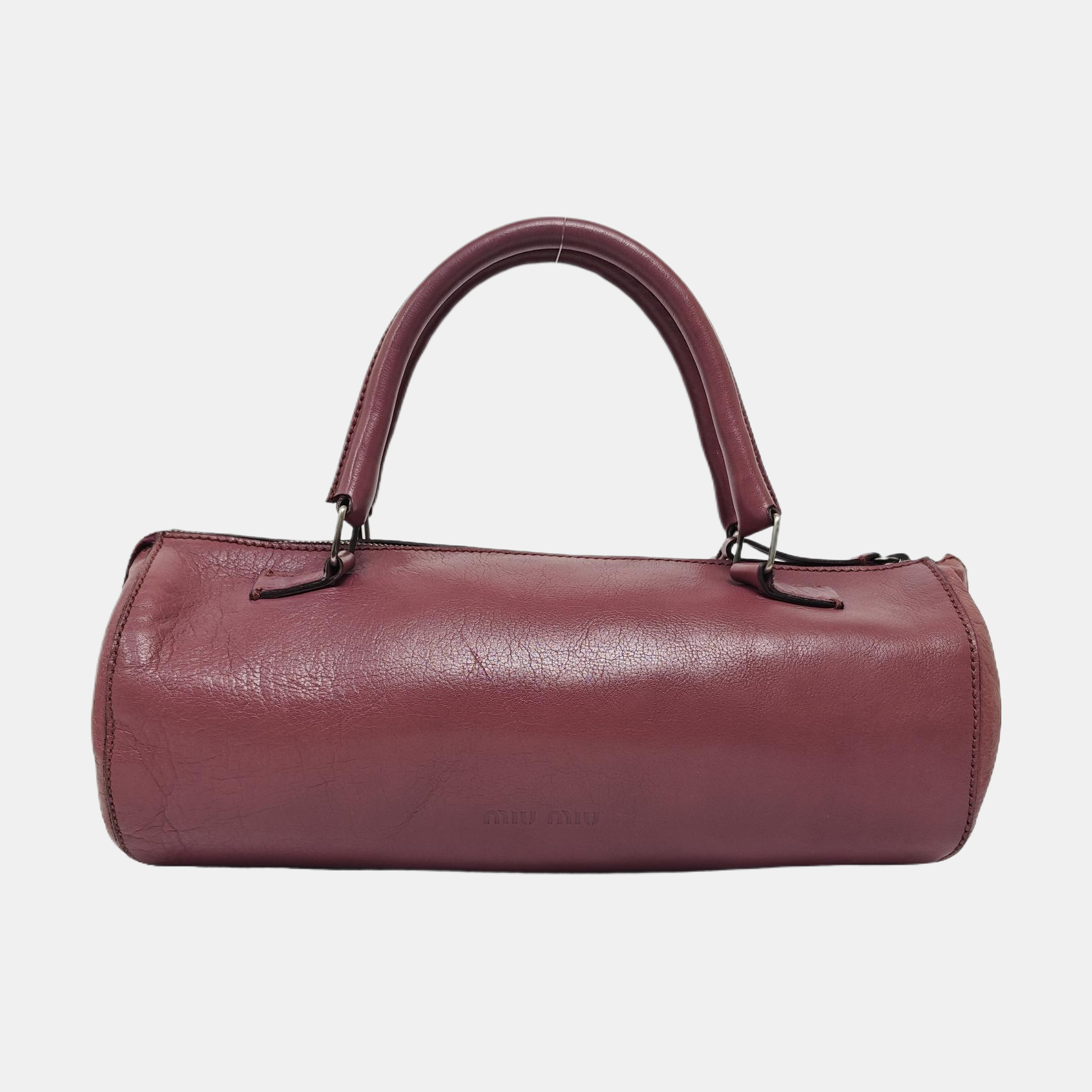 Lambskin Top Handle Bag Purple