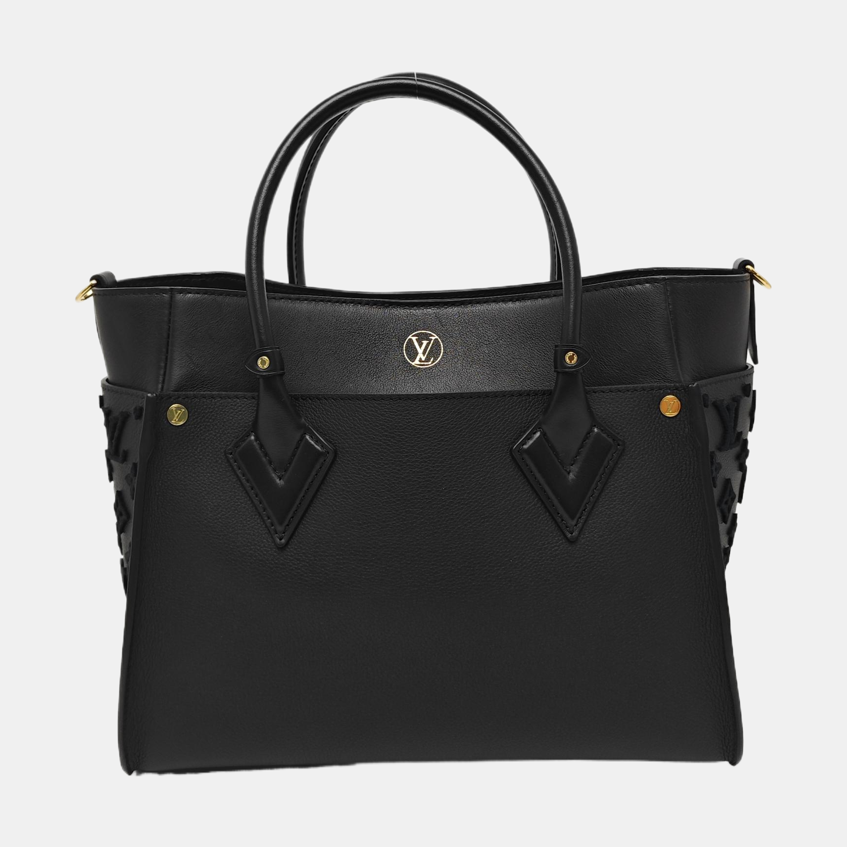ON MY SIDE MM Monogram Calfskin Black