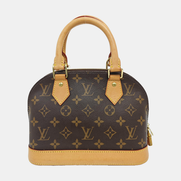 ALMA BB Monogram Coated Canvas Brown
