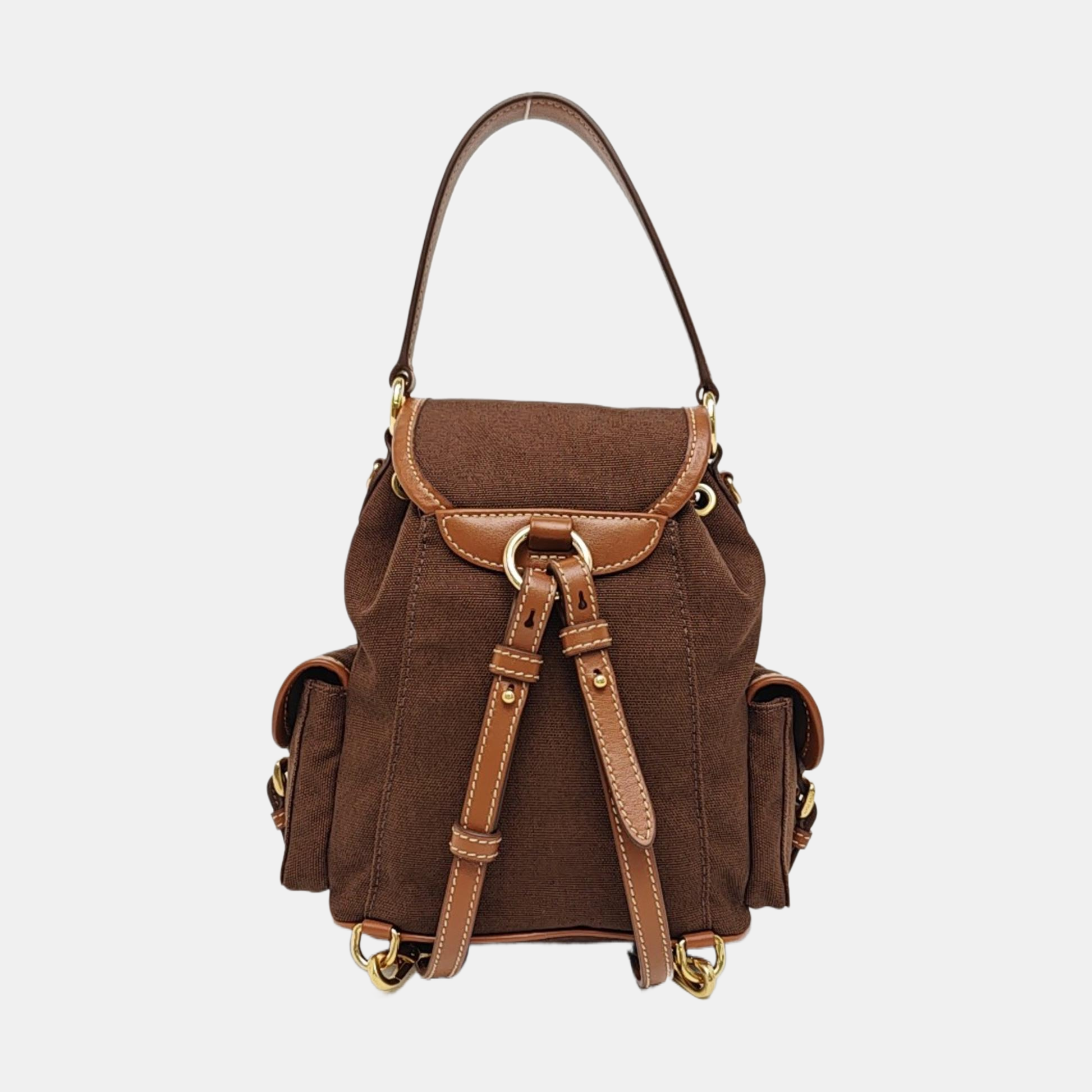 Fabric Backpack Brown
