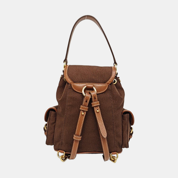 Fabric Backpack Brown