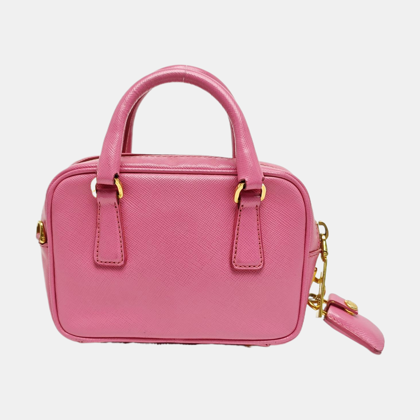 Saffiano Calfskin Shoulder Bag Pink