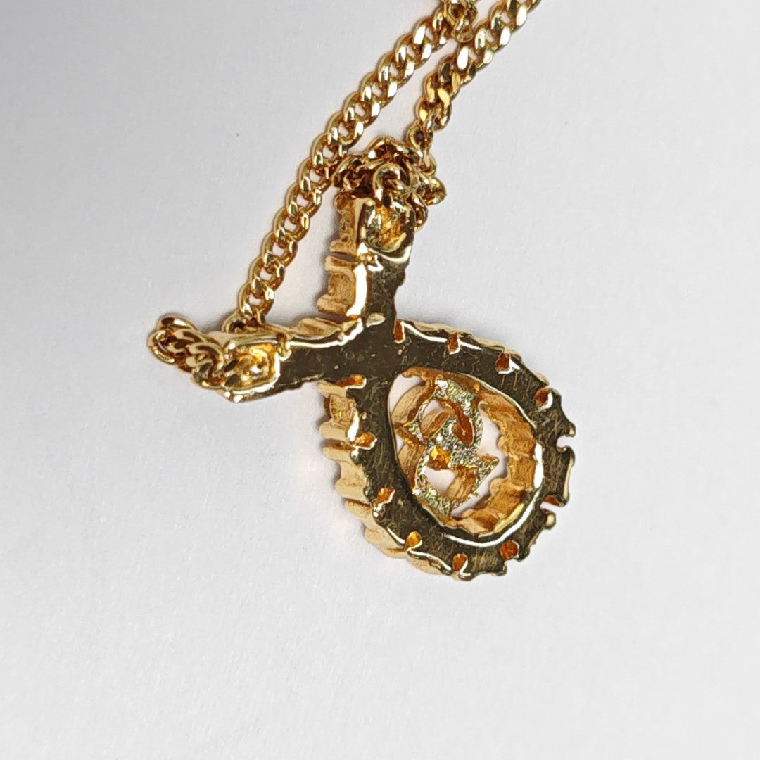 Petit CD Metal Gold Necklace