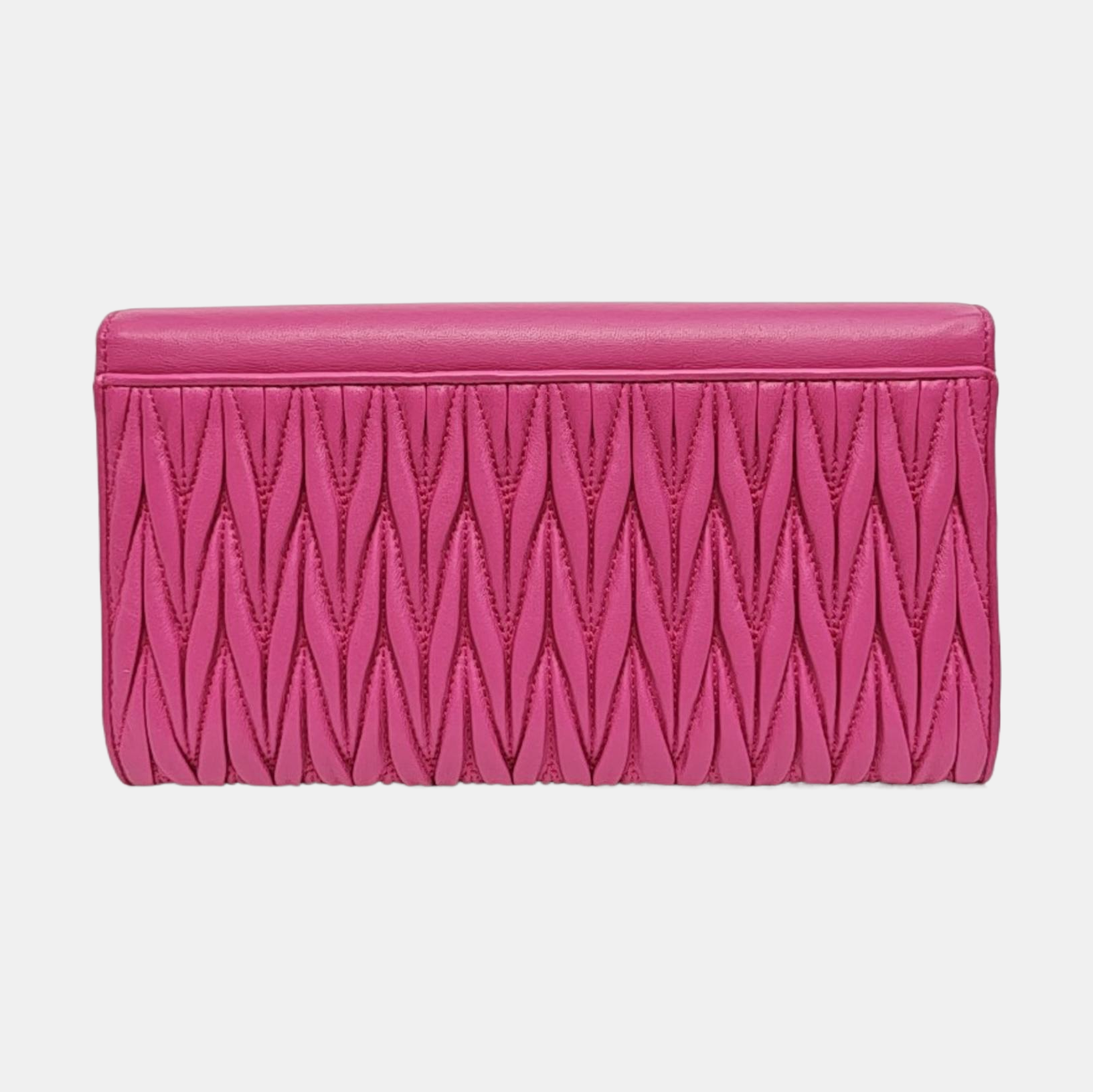 Flap Wallet Quilted Lambskin Red Wallet