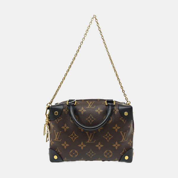 PETITE MALLE Monogram Coated Canvas Brown