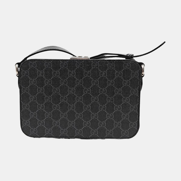 Monogram Coated Canvas Shoulder Bag Black