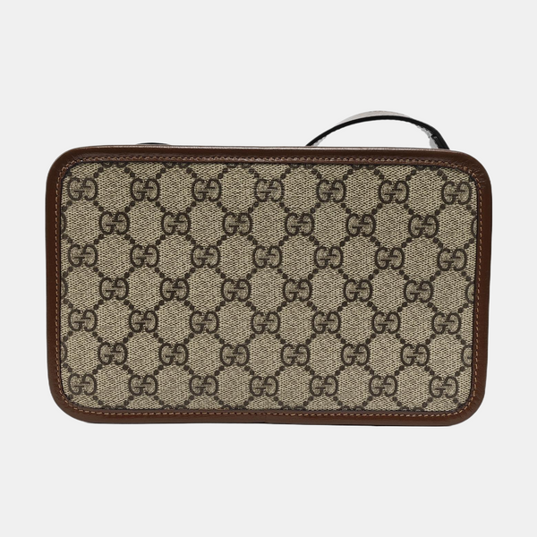 GG Supreme Mini Monogram Coated Canvas Beige