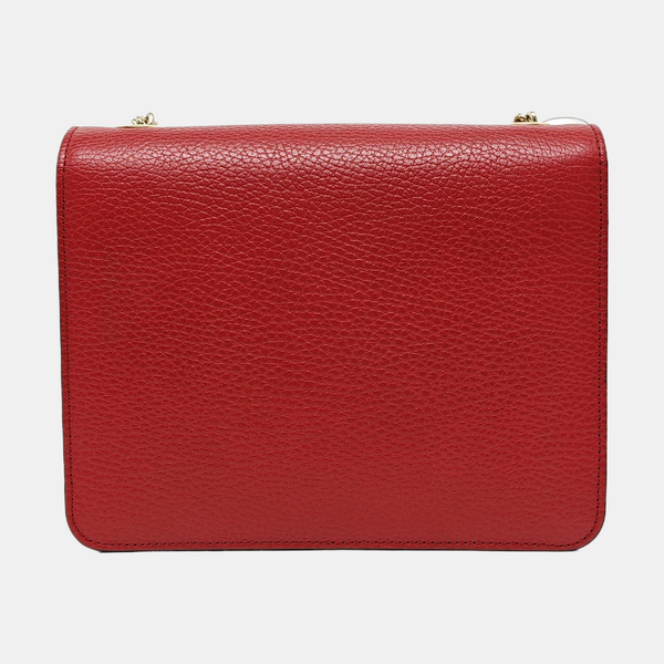 Interlocking G Small Calfskin Red