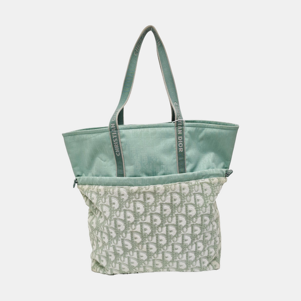 Fabric Top Handle Bag Green
