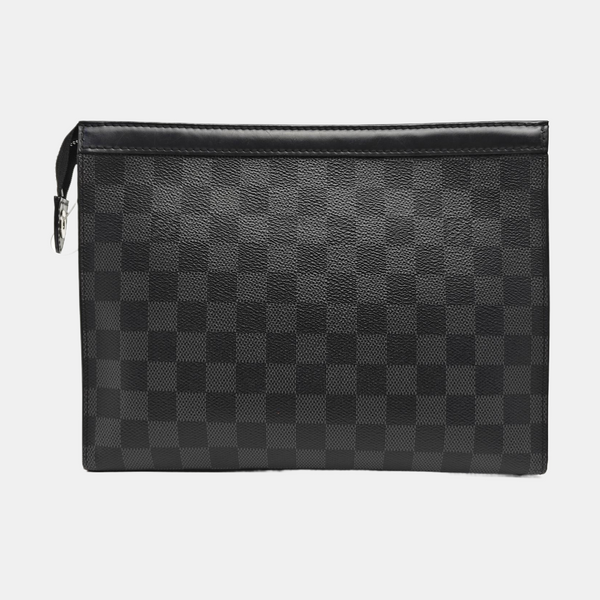 Pochette Voyag MM Damier Graphite Coated Canvas Gray