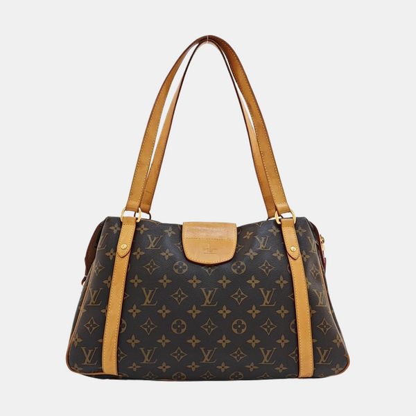 STRESA Monogram Coated Canvas Brown